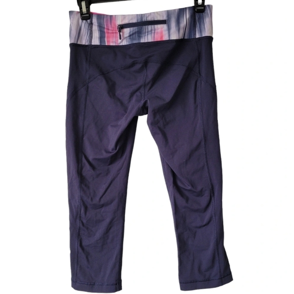 Lululemon Run Fast and Free Crop Capri Leggings Deep Indigo Size 6 Mirage - Picture 4 of 13